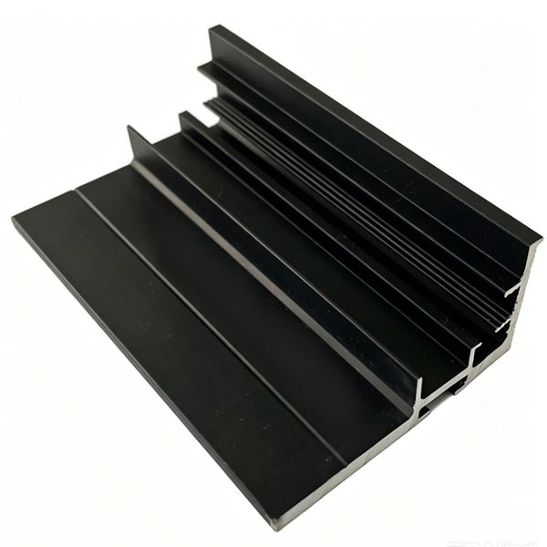 black powder coated aluminum profile